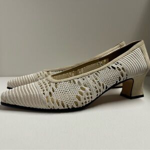 Martinez Valero Lace Block Heels~Size 9.5